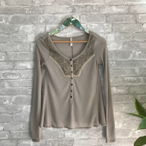 Free People Tops - Free People waffle knit thermal top